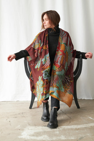 Crane Brown Wool Throwover - One Hundred Stars