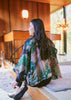 Crane Emerald Wool Kimono - One Hundred Stars