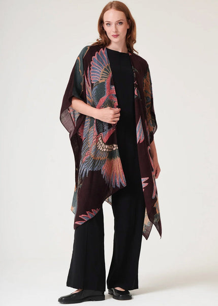 Crane Plum Wool Throwover - One Hundred Stars