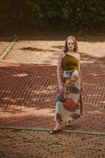 Crane Stone A-line Maxi Skirt - One Hundred Stars