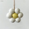 Felt Daisy Hanging Decoration - Cream, Yellow, Green or Pink