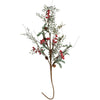 Iced Red Berry Spray with Frosted Leaves 78cm