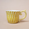 Dash Design Large Mug Ochre Yellow n with Gold Detailing