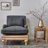 Deconstructed Linen Armchair Charcoal