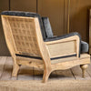Deconstructed Linen Armchair Mango Wood Hessian and Hemp