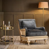 Comfy Deconstructed Linen Armchair Charcoal