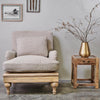 Deconstructed Linen Armchair Stone