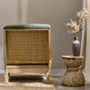 Deconstructed Olive Linen Armchair Hessian BlackCloseup-AC1601-Olive_4_-1200px