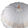Decorative White and Gold Parasol a