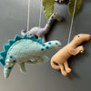 Handmade Felt Dinosaur Mobile - Different Species - Fairtrade