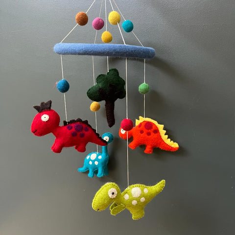 Handmade Felt Dinosaur Mobile - Fairtrade﻿