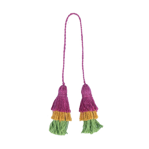 Double Jute Tassel for Bags - Bright