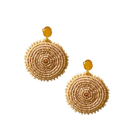 Anna Earrings - Antique Beige - Ibu Jewels