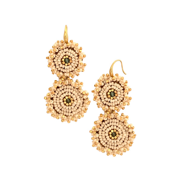 Pomme Earrings - Antique Beige - Ibu Jewels