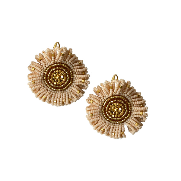 Mala Earrings - Antique Beige - Ibu Jewels