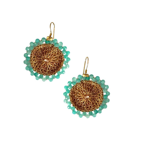 Sol Earrings - Amazonite - Ibu Jewels