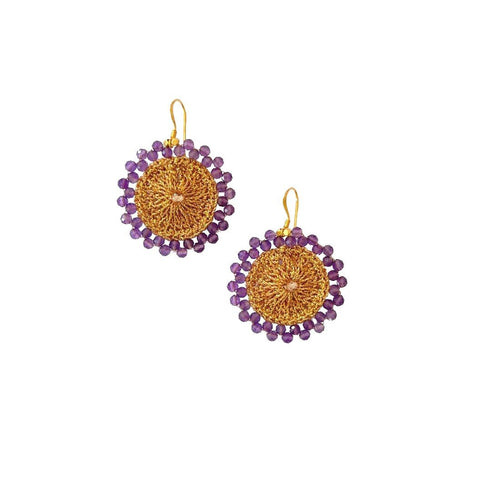 Sol Earrings - Amethyst - Ibu Jewels