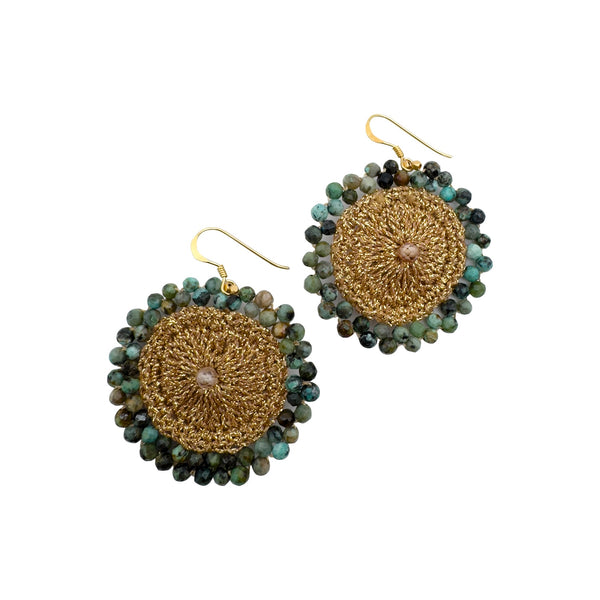 Sol Earrings - Picasso Jasper - Ibu Jewels