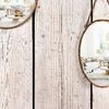 Gold Edged Hanging Mirror with Chain