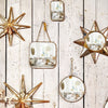 Gold Edged Hanging Mirror with Chain