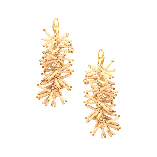 Flo Earrings - Antique Beige - Ibu Jewels