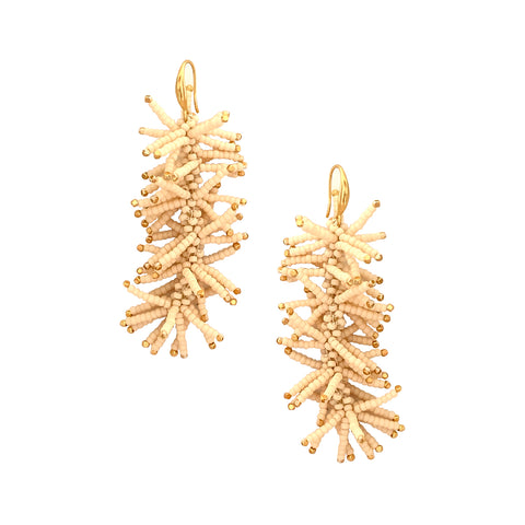 Flo Earrings - Antique Beige - Ibu Jewels