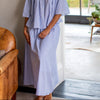 Elva Pure Cotton Skirt from Chalk - Blue Stripe