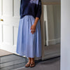 Elva Pure Cotton Skirt from Chalk - Blue Stripe
