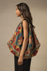 Embroidered Mink Velvet Slouch Bag - One Hundred Stars