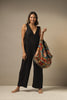 Embroidered Mink Velvet Slouch Bag - One Hundred Stars
