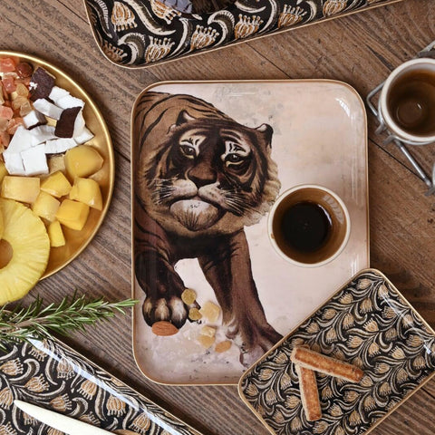 Enamelled Tiger Tray - Small - Boncoeurs