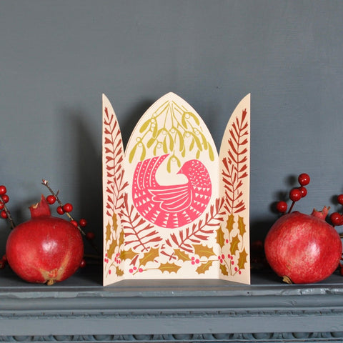 Extra Special Hidden Bird Triptych Card - Cambridge Imprint