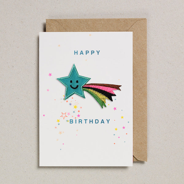 Iron On Patch Card - Birthday Shooting Star