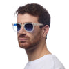 Okkia Sunglasses - Giovanni - Translucent Clear - Blue Lens