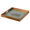 Square Rhino Mirrored Tray - 40cm