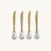 Feather Recycled Brass Teaspoon - Set of Four