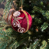 Federica Embelished Velvet Bauble - Bordeaux, Olsson & Jensen, Sweden