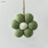Felt Daisy Hanging Decoration - Cream, Yellow, Green or Pink