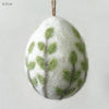 Felt Floral Egg - Yellow, Green or Pink