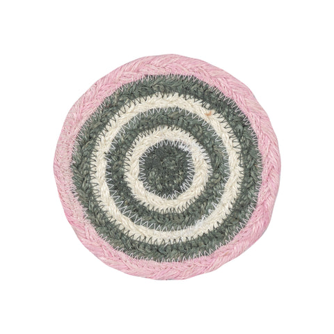 Fig Coasters - Set of Six in Basket - Braided Rug Company