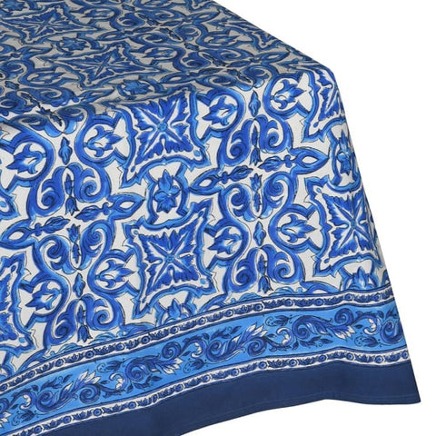 Hand Block Print Fira Tablecloth - L 226 x W 160 cm