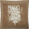 Emboidered Cotton Cushion - Floral Design, with Feather Insert