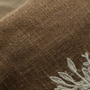 Emboidered Cotton Cushion - Floral Design, with Feather Insert