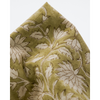 Green Floral Hand-Printed Cotton Napkins - Set of Four