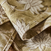 Green Floral Hand-Printed Cotton Napkins - Set of Four