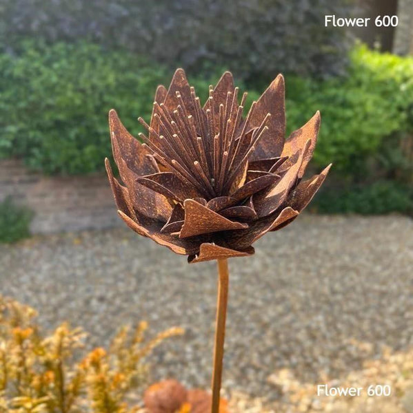 Handmade Rusty Iron Botanical Stems for the Garden