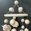 Handmade Felt Woolly Sheep Mobile - Fairtrade