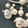 Handmade Felt Woolly Sheep Mobile - Fairtrade