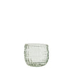 Four Bobbly Clear Glass Drinking Glasses