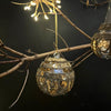 Handmade Glass Bauble - Antiqued Gold Glitter Ball 6cm